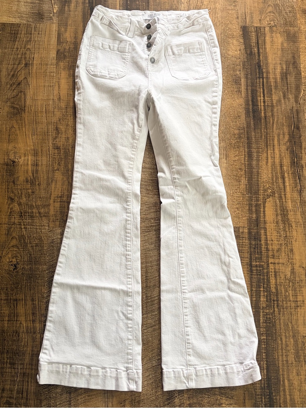 Judy Blue White Flare Jeans